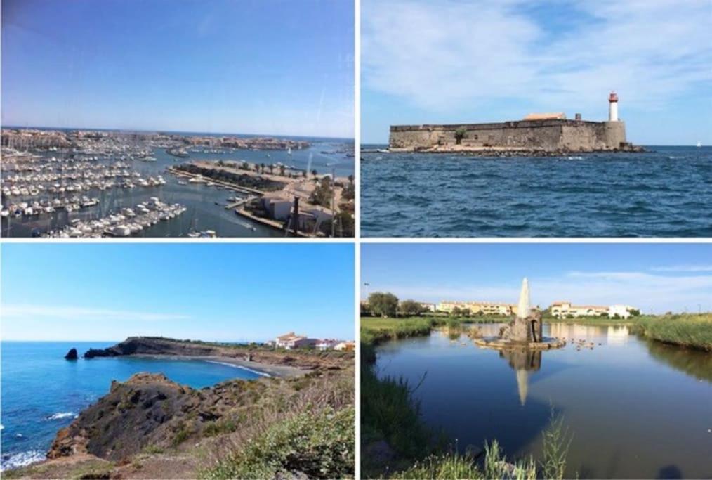 Maisonnette, 5 Pers, 500M Plage, Parking, Terrasse 阿格德 外观 照片